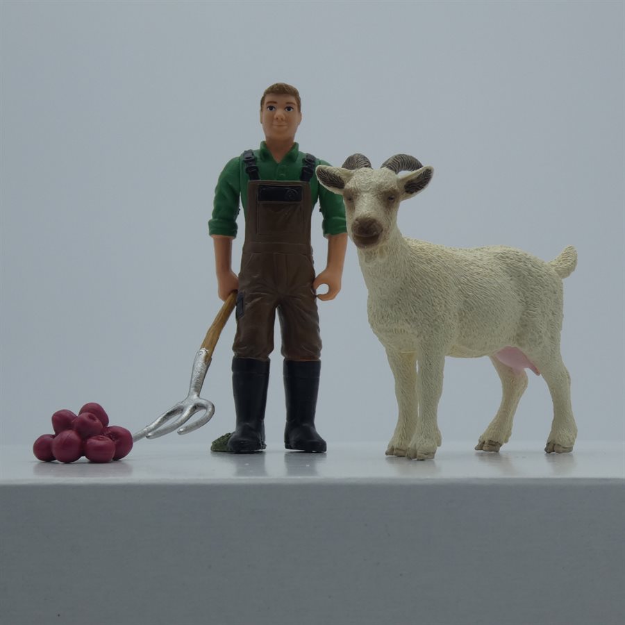 Schleich Farmer With Goat (42375), Bumble Tree