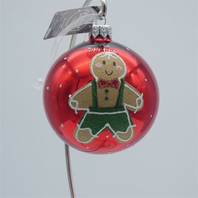 GLASS GINGERBREAD BOY MADE UKRAINE