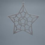 IRID GLITTER WHITE ORNAMENT ASSORTED