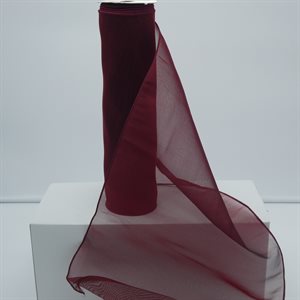 BROOCHED RIBBON 12" BURGUNDY 