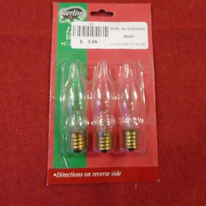 CLEAR FLAME SHAPE BULBS / 3