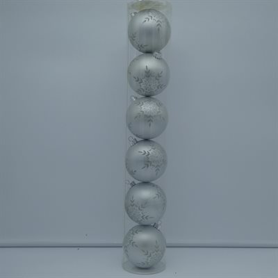 CLEAR GREY BALLS (6) 3.5''