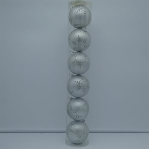 CLEAR GREY BALLS (6) 3.5''