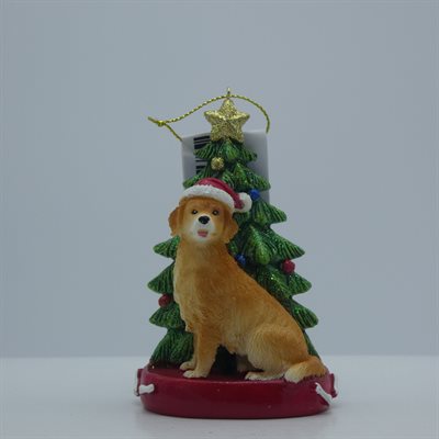 GOLDEN RETRIEVER ORNEMENT 4"