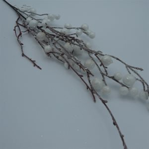 SPRAY ICED BALL TWIG WHITE 30"